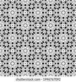 
fondo de patrón sin costuras floral.Ornamento geométrico para fondos de paredes y fondos. Patrón blanco y negro. 
