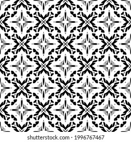 
fondo de patrón sin costuras floral.Ornamento geométrico para fondos de paredes y fondos. Patrón blanco y negro. 
