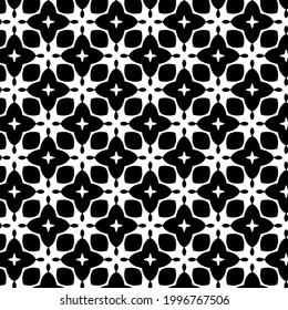 
floral seamless pattern background.Geometric ornament for wallpapers and backgrounds. Black and white  pattern. 
