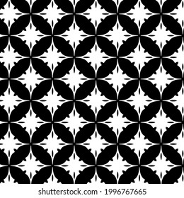
fondo de patrón sin costuras floral.Ornamento geométrico para fondos de paredes y fondos. Patrón blanco y negro. 
