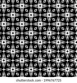 
floral seamless pattern background.Geometric ornament for wallpapers and backgrounds. Black and white  pattern. 
