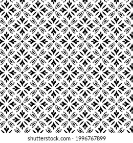 
floral seamless pattern background.Geometric ornament for wallpapers and backgrounds. Black and white  pattern. 
