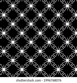 
floral seamless pattern background.Geometric ornament for wallpapers and backgrounds. Black and white  pattern. 
