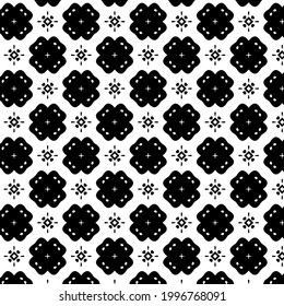 
floral seamless pattern background.Geometric ornament for wallpapers and backgrounds. Black and white  pattern. 
