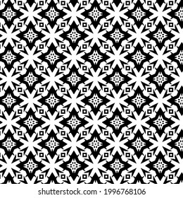 
floral seamless pattern background.Geometric ornament for wallpapers and backgrounds. Black and white  pattern. 
