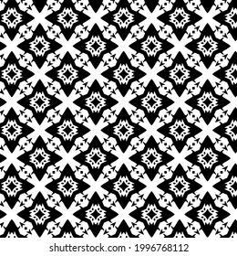 
floral seamless pattern background.Geometric ornament for wallpapers and backgrounds. Black and white  pattern. 

