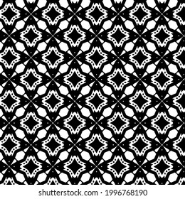
floral seamless pattern background.Geometric ornament for wallpapers and backgrounds. Black and white  pattern. 
