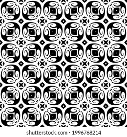 
fondo de patrón sin costuras floral.Ornamento geométrico para fondos de paredes y fondos. Patrón blanco y negro. 
