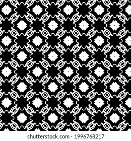 
floral seamless pattern background.Geometric ornament for wallpapers and backgrounds. Black and white  pattern. 
