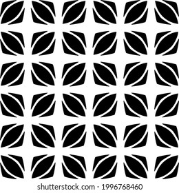 floral seamless pattern background.Geometric ornament for wallpapers and backgrounds. Black and white  pattern. 
