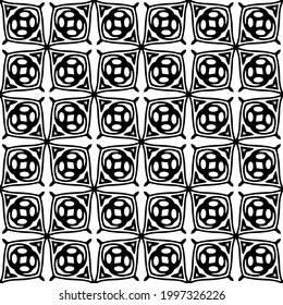 floral seamless pattern background.Geometric ornament for wallpapers and backgrounds. Black and white pattern. 
