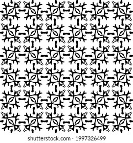 floral seamless pattern background.Geometric ornament for wallpapers and backgrounds. Black and white pattern. 
