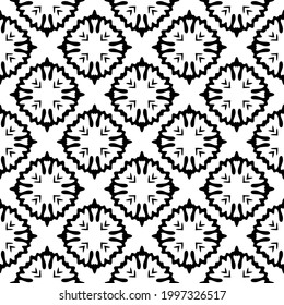 floral seamless pattern background.Geometric ornament for wallpapers and backgrounds. Black and white pattern. 
