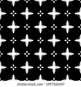 floral seamless pattern background.Geometric ornament for wallpapers and backgrounds. Black and white pattern. 
