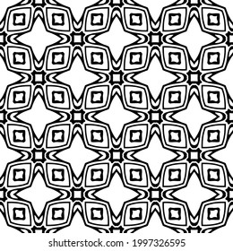 fondo de patrón sin costuras floral.Ornamento geométrico para fondos de paredes y fondos. Patrón blanco y negro. 
