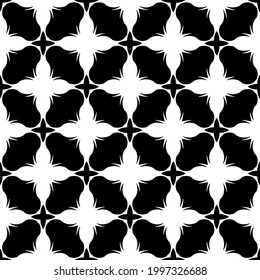 floral seamless pattern background.Geometric ornament for wallpapers and backgrounds. Black and white pattern. 