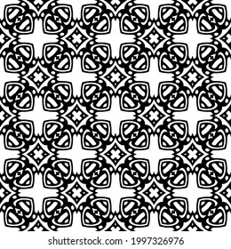 fondo de patrón sin costuras floral.Ornamento geométrico para fondos de paredes y fondos. Patrón blanco y negro. 
