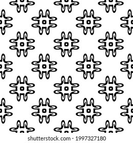 floral seamless pattern background.Geometric ornament for wallpapers and backgrounds. Black and white pattern. 
