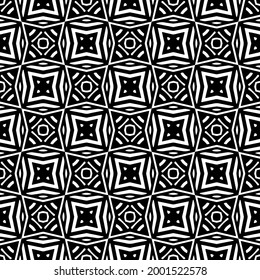 floral seamless pattern background.Geometric ornament for wallpapers and backgrounds. Black and white 

pattern. 
