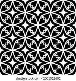fondo de patrón sin costuras floral.Ornamento geométrico para fondos de paredes y fondos. Negro y blanco 

patrón. 