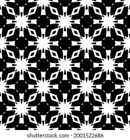 floral seamless pattern background.Geometric ornament for wallpapers and backgrounds. Black and white 

pattern. 