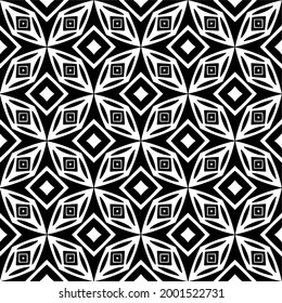 floral seamless pattern background.Geometric ornament for wallpapers and backgrounds. Black and white 

pattern. 