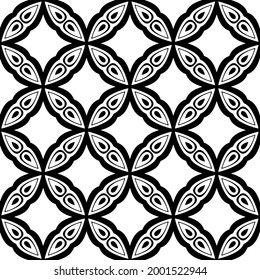 fondo de patrón sin costuras floral.Ornamento geométrico para fondos de paredes y fondos. Negro y blanco 

patrón. 
