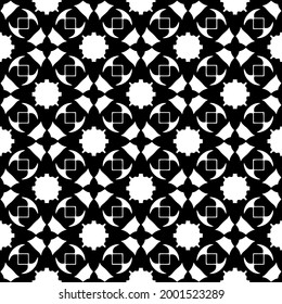 floral seamless pattern background.Geometric ornament for wallpapers and backgrounds. Black and white 

pattern. 