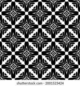 fondo de patrón sin costuras floral.Ornamento geométrico para fondos de paredes y fondos. Negro y blanco 

patrón. 