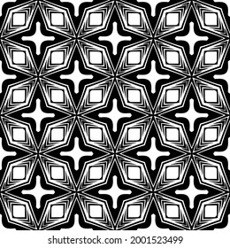 fondo de patrón sin costuras floral.Ornamento geométrico para fondos de paredes y fondos. Negro y blanco 

patrón. 