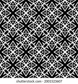 floral seamless pattern background.Geometric ornament for wallpapers and backgrounds. Black and white 

pattern. 