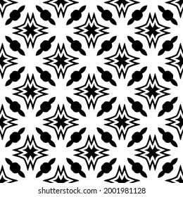 floral seamless pattern background.Geometric ornament for wallpapers and backgrounds. Black and white 

pattern. 