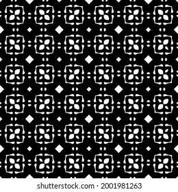 floral seamless pattern background.Geometric ornament for wallpapers and backgrounds. Black and white 

pattern. 
