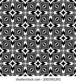 fondo de patrón sin costuras floral.Ornamento geométrico para fondos de paredes y fondos. Negro y blanco 

patrón. 
