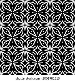floral seamless pattern background.Geometric ornament for wallpapers and backgrounds. Black and white 

pattern. 
