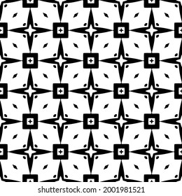 fondo de patrón sin costuras floral.Ornamento geométrico para fondos de paredes y fondos. Negro y blanco 

patrón. 