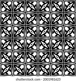 fondo de patrón sin costuras floral.Ornamento geométrico para fondos de paredes y fondos. Negro y blanco 

patrón. 
