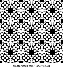 floral seamless pattern background.Geometric ornament for wallpapers and backgrounds. Black and white 

pattern. 
