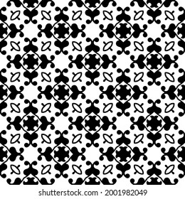 floral seamless pattern background.Geometric ornament for wallpapers and backgrounds. Black and white 

pattern. 
