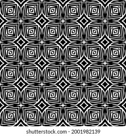 floral seamless pattern background.Geometric ornament for wallpapers and backgrounds. Black and white 

pattern. 
