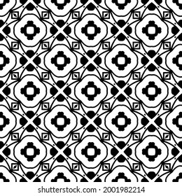 floral seamless pattern background.Geometric ornament for wallpapers and backgrounds. Black and white 

pattern. 
