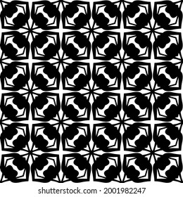 floral seamless pattern background.Geometric ornament for wallpapers and backgrounds. Black and white 

pattern. 