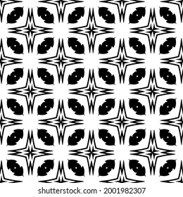 floral seamless pattern background.Geometric ornament for wallpapers and backgrounds. Black and white 

pattern. 