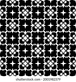 fondo de patrón sin costuras floral.Ornamento geométrico para fondos de paredes y fondos. Negro y blanco 

patrón. 
