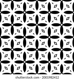 floral seamless pattern background.Geometric ornament for wallpapers and backgrounds. Black and white 

pattern. 