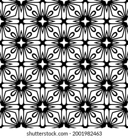 floral seamless pattern background.Geometric ornament for wallpapers and backgrounds. Black and white 

pattern. 
