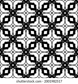 fondo de patrón sin costuras floral.Ornamento geométrico para fondos de paredes y fondos. Negro y blanco 

patrón. 
