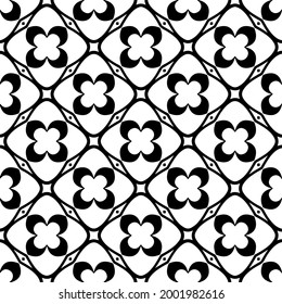floral seamless pattern background.Geometric ornament for wallpapers and backgrounds. Black and white 

pattern. 