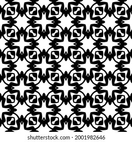 fondo de patrón sin costuras floral.Ornamento geométrico para fondos de paredes y fondos. Negro y blanco 

patrón. 