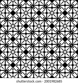 fondo de patrón sin costuras floral.Ornamento geométrico para fondos de paredes y fondos. Negro y blanco 

patrón. 
